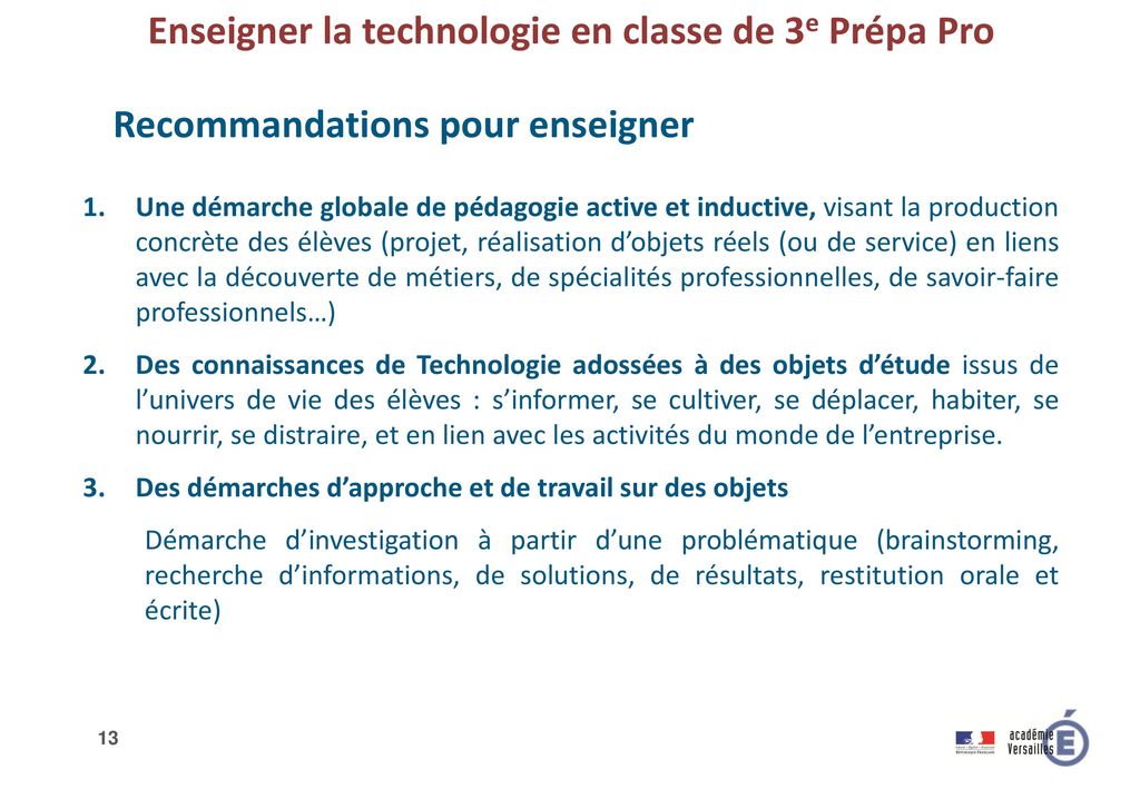 S Minaire D Information Sur La Technologie En Classe De E Prepa Pro